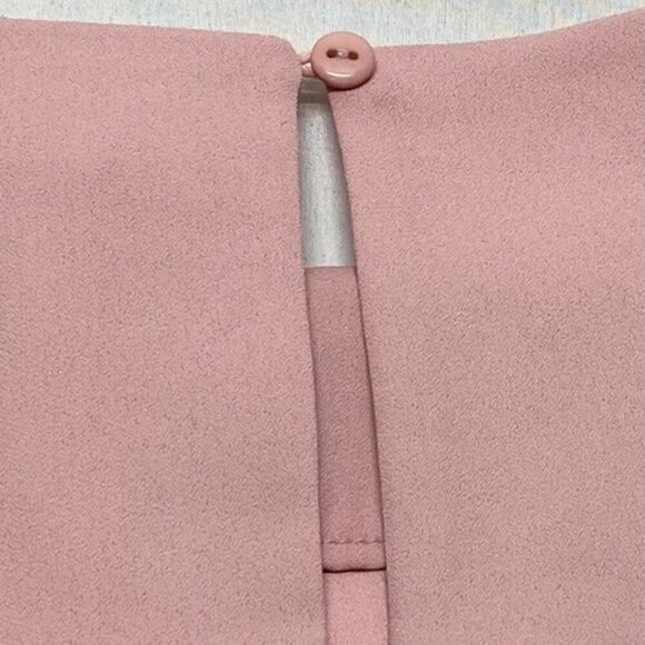 Catherine Malandrino Blouse Women's Small Mauve Pink 3/4 Flutter Sleeve Boho NWT - Picture 4 of 9